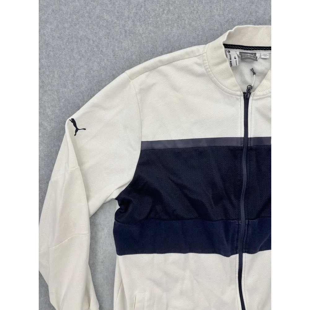 PUMA x BMW Motorsport Full Zip Track Jacket White Navy Men's XXL